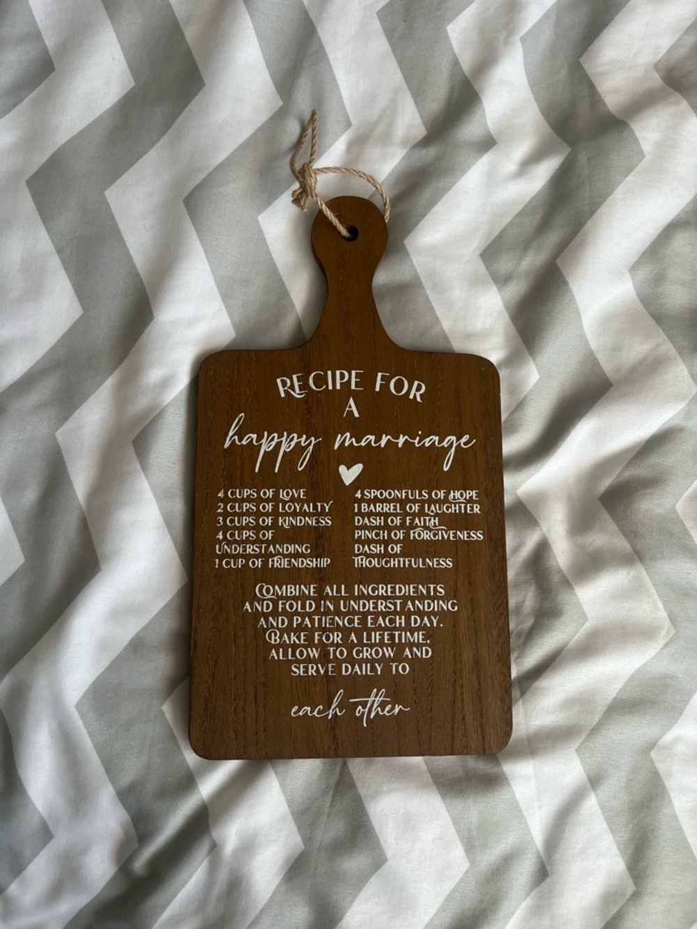 Marriage themed cutting board